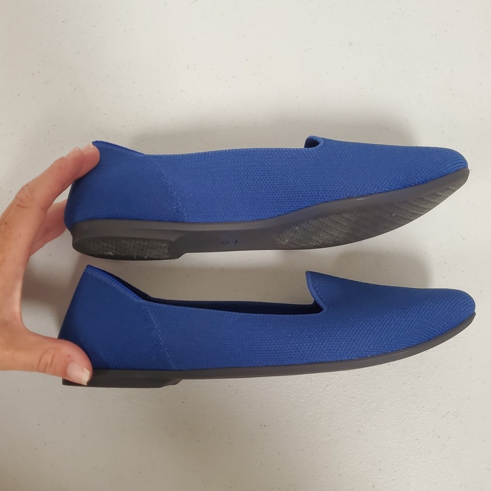 Rothy Womens Almond Toe Loafer Knit Flats Size 8.5 Blue Fisherman Nautical Work - Picture 10 of 13